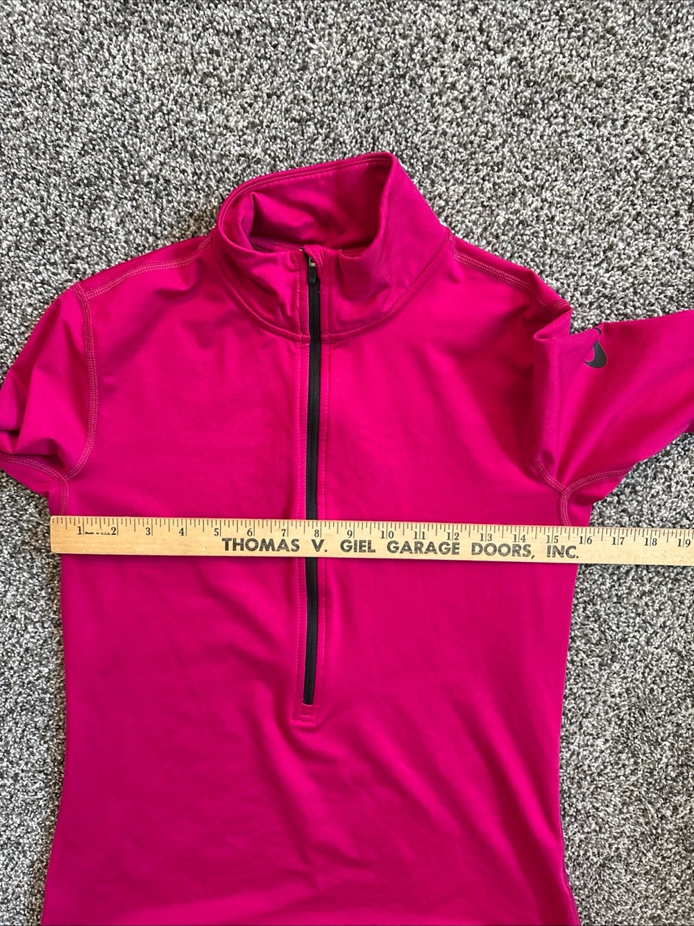 Nike Pro Women’s Dri-fit Quarter Zip Pullover Training Top Size Large Pink Run - Picture 10 of 11
